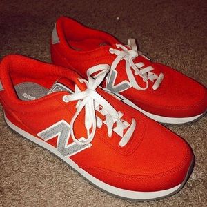 Red New Balance 501’s